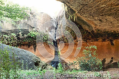 Inside the open cave Stock Photo