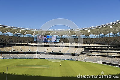 Inside of Optus Stadium in Perth, Australia Editorial Stock Photo