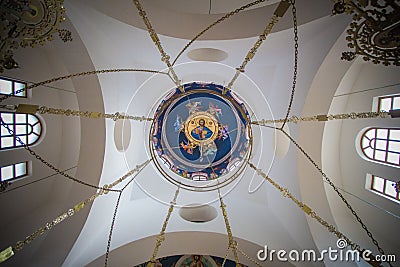 Inside Orthodox Church in Zlatibor, Serbia Stock Photo