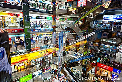 Inside the Pantip Plaza, the bigges Editorial Stock Photo