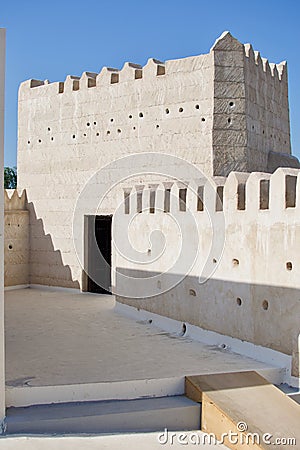 Inside the Ras al Khaimah Museum in the morning sun Editorial Stock Photo