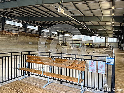 Inside the Rhino Barn at Ashfall Fossil Beds State Historic Park in Royal, NE Editorial Stock Photo