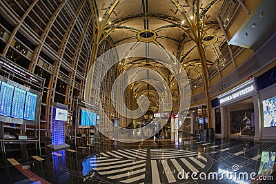 Inside in Ronald Reagan National Airport Editorial Stock Photo