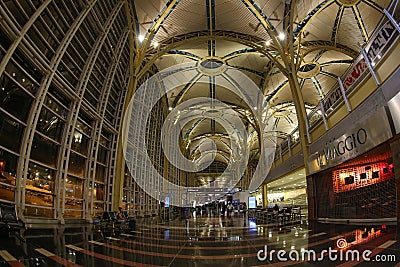 Inside in Ronald Reagan National Airport Editorial Stock Photo