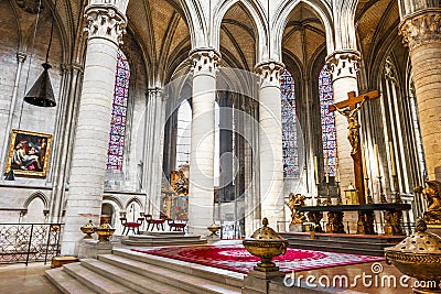 Inside Rouen cathedral Editorial Stock Photo