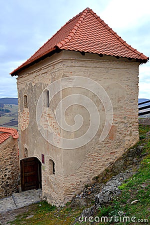 Inside Rupea, Reps, fortress. Medieval vestiges. Transylvania, Romania Stock Photo