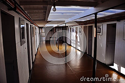 Inside the S.S. Keno sternwheeler in Dawson City, Yukon. Editorial Stock Photo