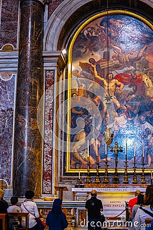 Inside Saint Peter's Basilica Editorial Stock Photo