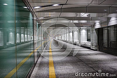 Inside shinjuku train station by night Stock Photo