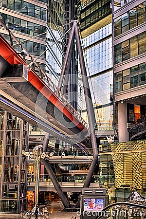 Inside a shopping mall in Beijing Editorial Stock Photo