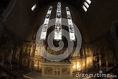 Inside of St George`s Cathedral Perth, Western Australia / Australia Editorial Stock Photo