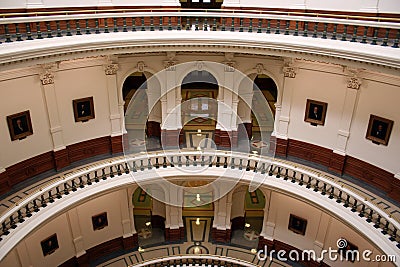 Inside the State Capitol Building in downtown Austin, Texas Stock Photo