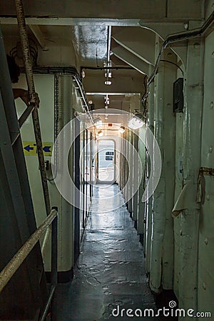 Inside Thai Military Battleship Stock Photo