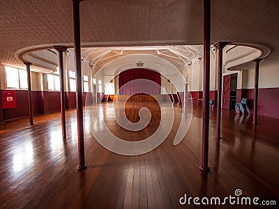Inside the Town Hall, Heritage building in York, Western Australia Stock Photo