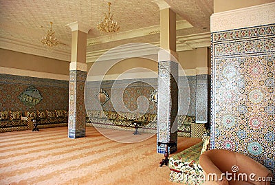 Inside traditional Arab house Stock Photo