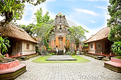 Inside the Ubud palace, Bali Stock Photo