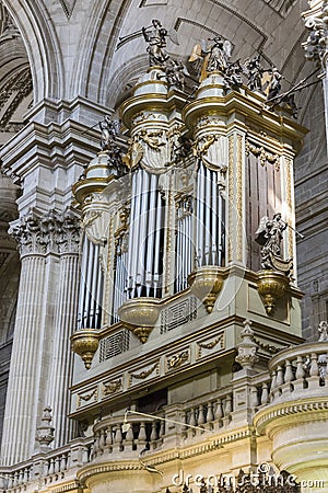 Inside view of the Cathedral in Jaen, also called Assumption of Editorial Stock Photo