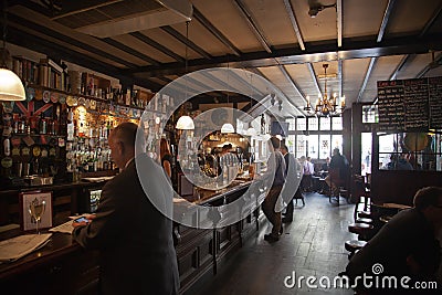 Inside view of a english pub Editorial Stock Photo