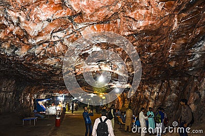 Inside view of Khewra salt mine Editorial Stock Photo