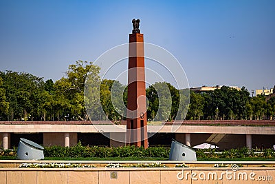 Inside view of National War Memorial in Delhi India, War Memorial full view during evening Editorial Stock Photo