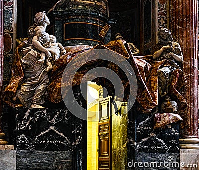 Inside view of Saint Peter's Basilica Editorial Stock Photo