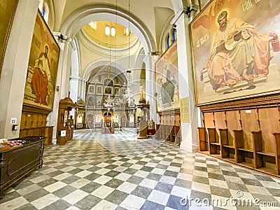 St. Nicholas Orthodox Church, Kotor city, Montenegro Editorial Stock Photo