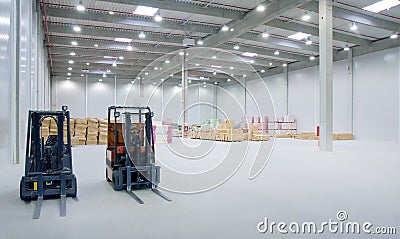 Inside warehouse Stock Photo