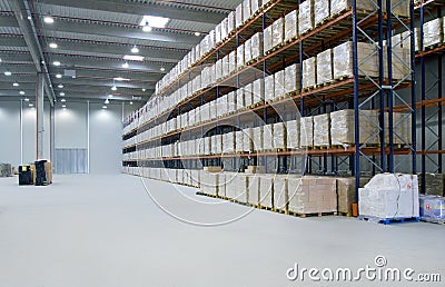 Inside warehouse Stock Photo