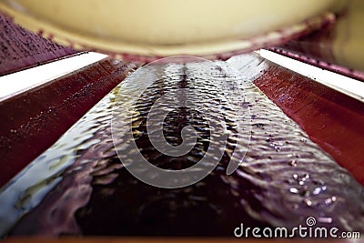 Inside a wine press Stock Photo