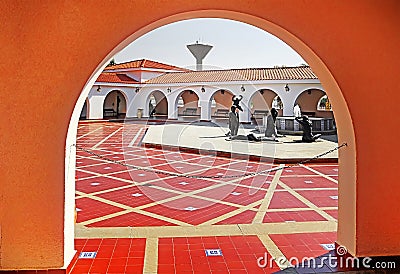 Inside yard of Ralli museum for classical art, Caesarea, Israel Editorial Stock Photo