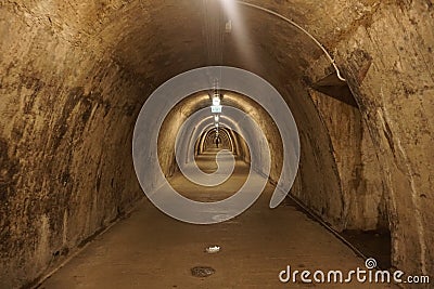 Inside Zagreb's famous Gric Tunnel, pedestrian tunnel under Zagreb Stock Photo