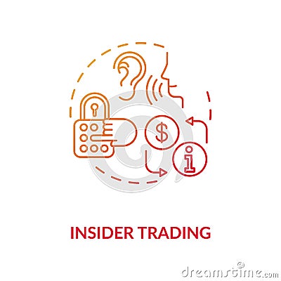 Insider trading concept icon Vector Illustration