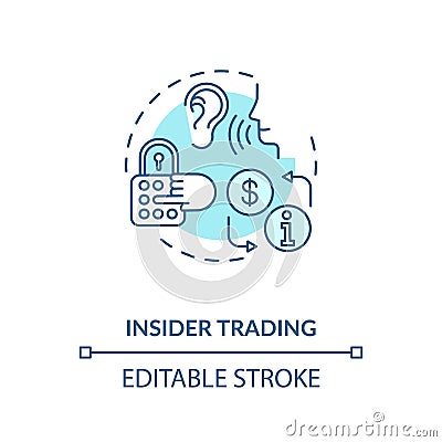 Insider trading concept icon Vector Illustration