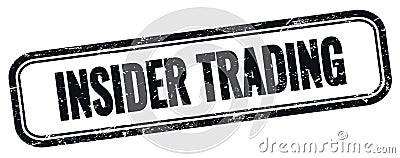 INSIDER TRADING text on black grungy vintage stamp Stock Photo