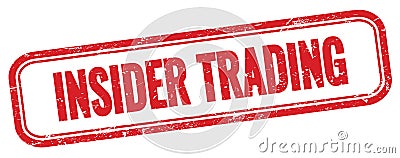 INSIDER TRADING text on red grungy vintage stamp Stock Photo