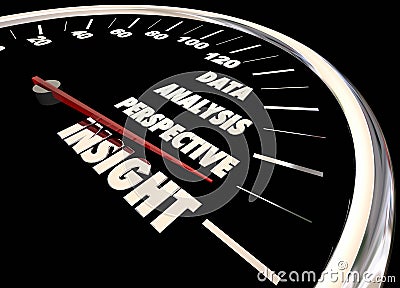 Insight Analysis Information Data Perspective Speedometer Stock Photo