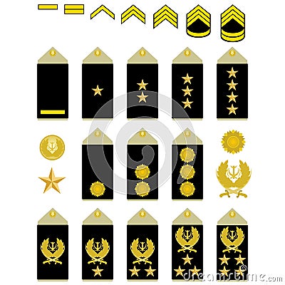 Insignia of the Iranian Army Vector Illustration