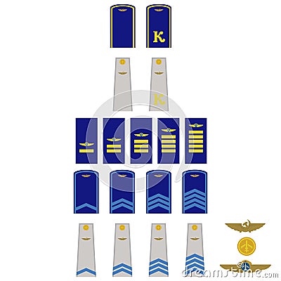 Insignia students of RF civil aviation Vector Illustration