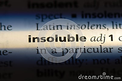 insoluble Stock Photo