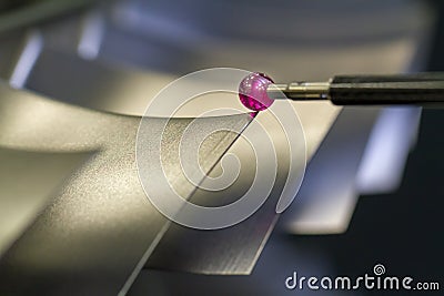 Inspect dimension metal parts by CMM after machining process in industrial factory Stock Photo