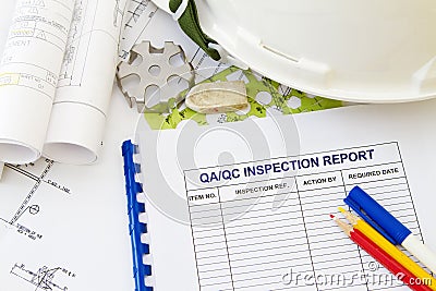 Inspection report Stock Photo
