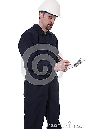 Inspector at work Stock Photo
