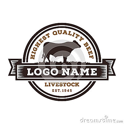 Inspiration For Beef Cattle Logo Design Vector Illustration