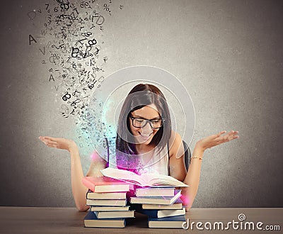 Inspiration from books Stock Photo