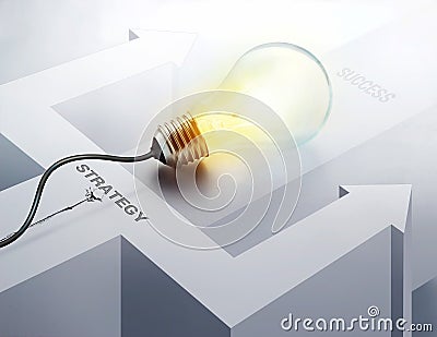 Inspiration concept light bulb for business idea success Stock Photo