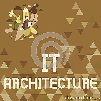 Inspiration showing sign It ArchitectureArchitecture is applied to the process of overall structure. Business idea Stock Photo
