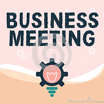 Handwriting text Business Meeting. Internet Concept used discuss issues that cannot be addressed in simple way Stock Photo