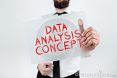 Inspiration showing sign Data Analysis Concept. Word for evaluating data using analytical and logical reasoning Stock Photo