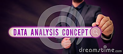 Inspiration showing sign Data Analysis Concept. Word for evaluating data using analytical and logical reasoning Stock Photo