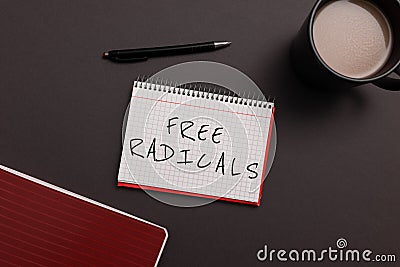 Inspiration showing sign Free Radicals. Business showcase produced in body by natural processes or introduced from Stock Photo